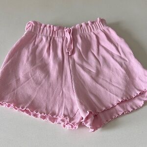 Zara girls Light Pink Ruffled Shorts size 4-5
